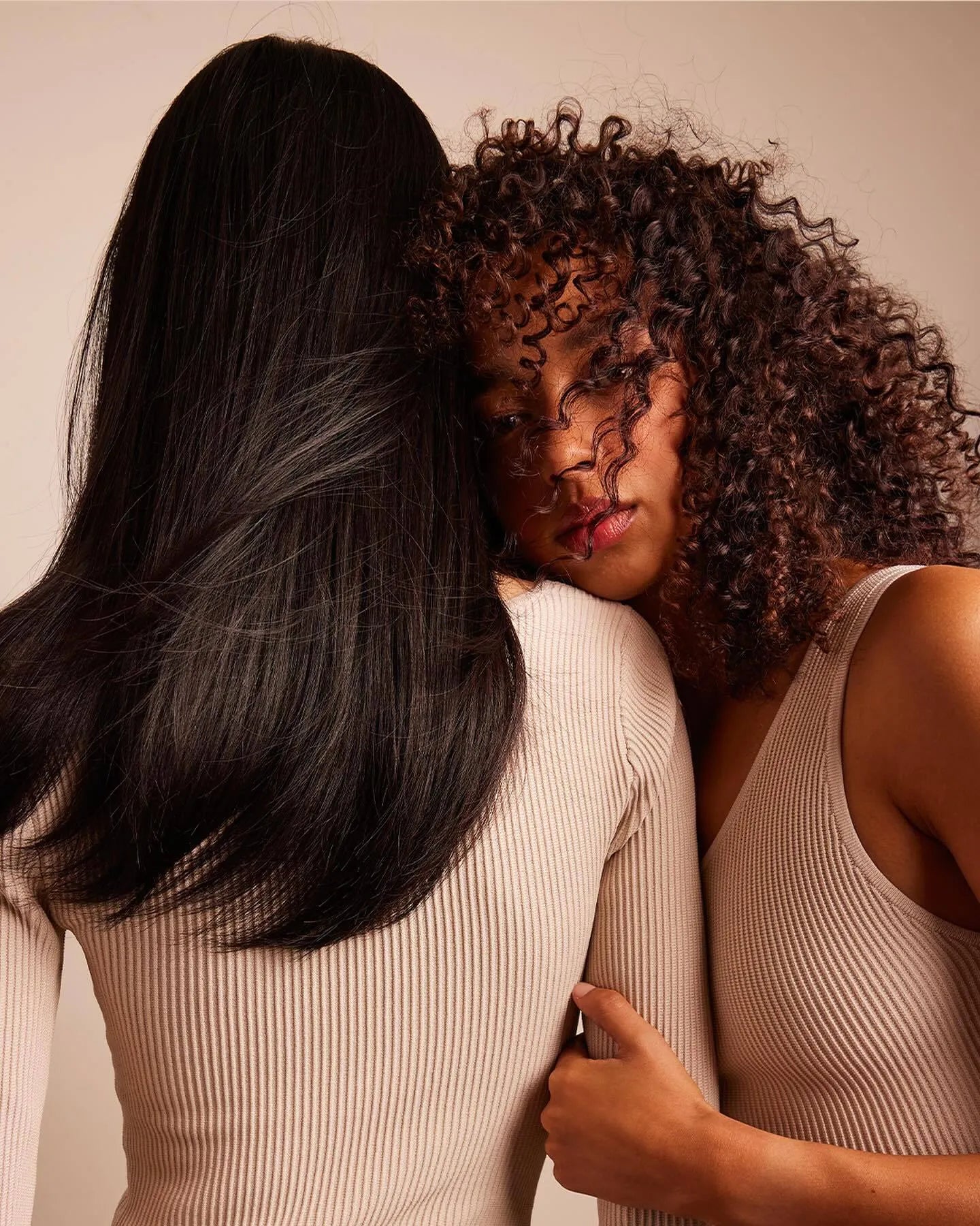 two women with nice hair