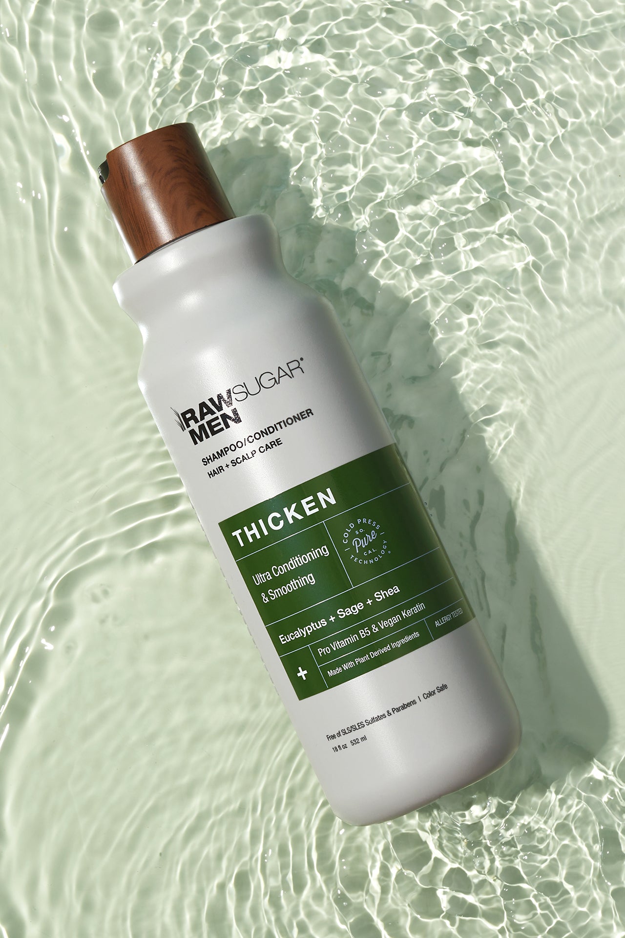men's sulfate free 2 in 1 shampoo and conditioner eucalyptus