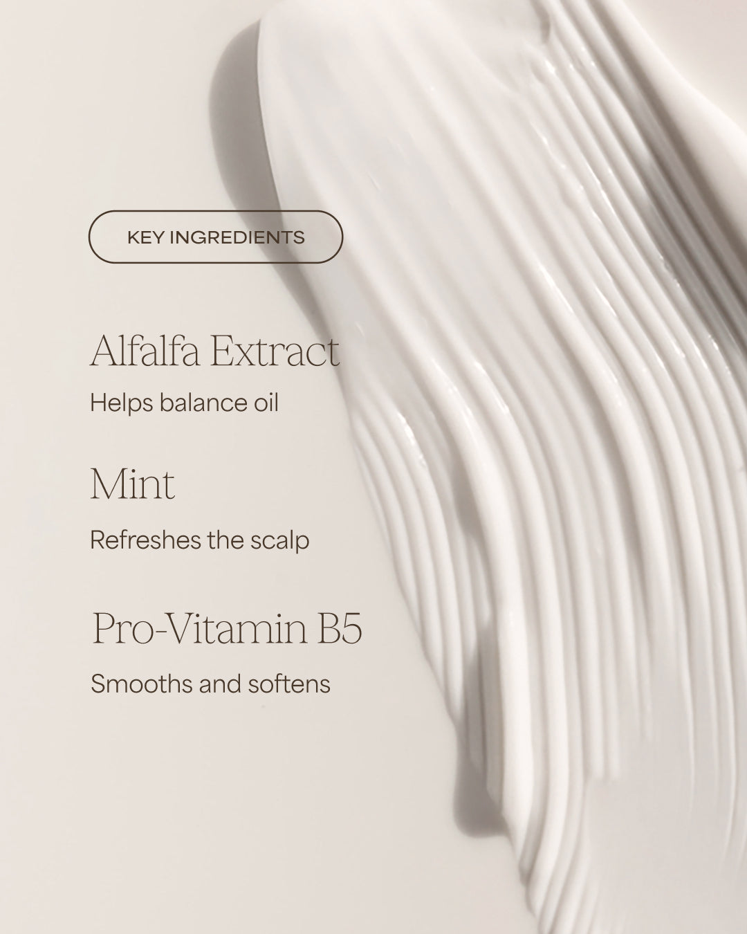 Product packaging with key ingredients listed on a light background