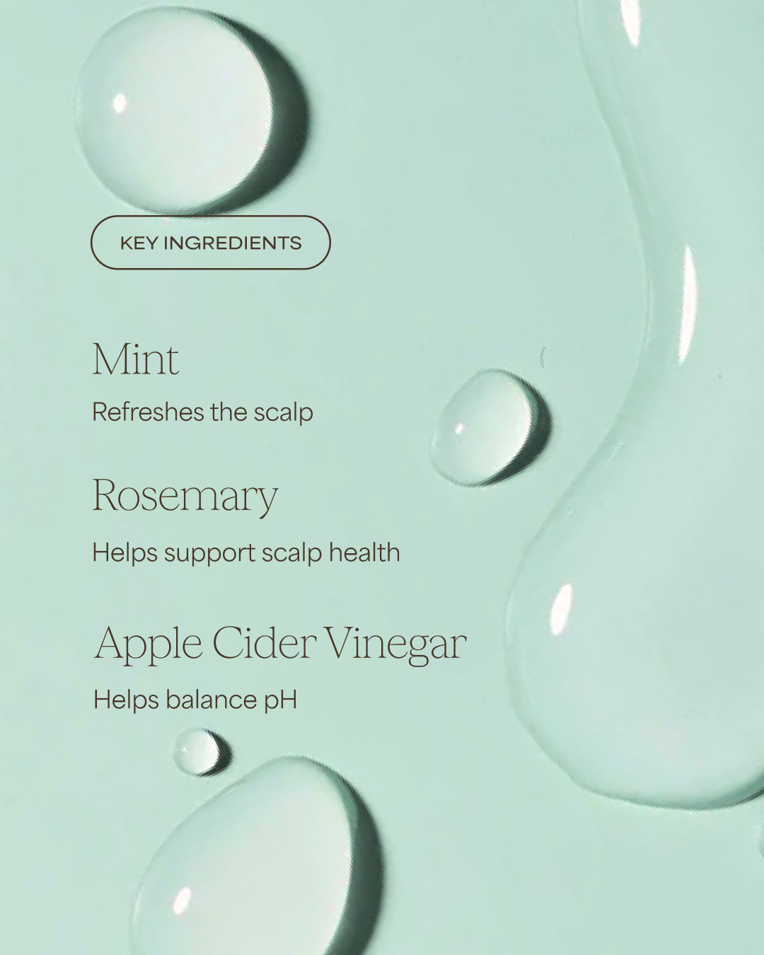 Product packaging with key ingredients listed on a light green background