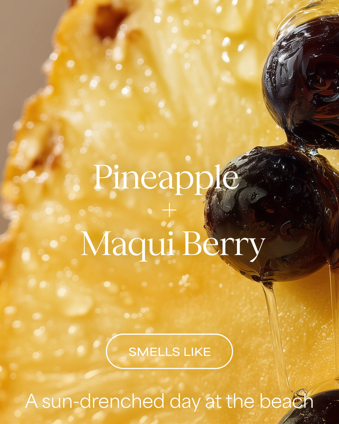 Close-up of pineapple and maqui berry scent for Raw Sugar Body Wash designed to help gently cleanse and hydrate skin with clean ingredients.