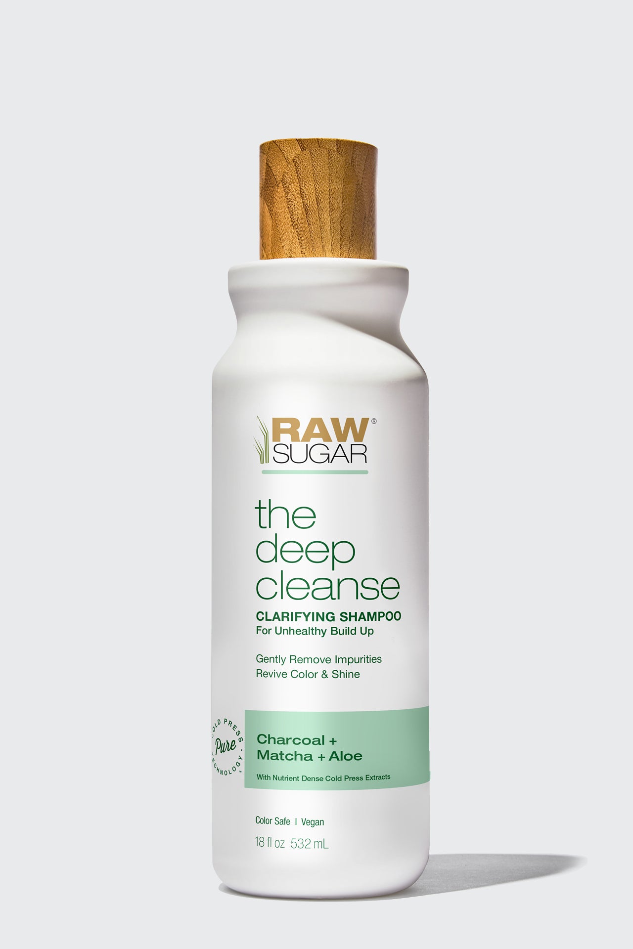 deep cleanse clarifying shampoo bottle in front of white background