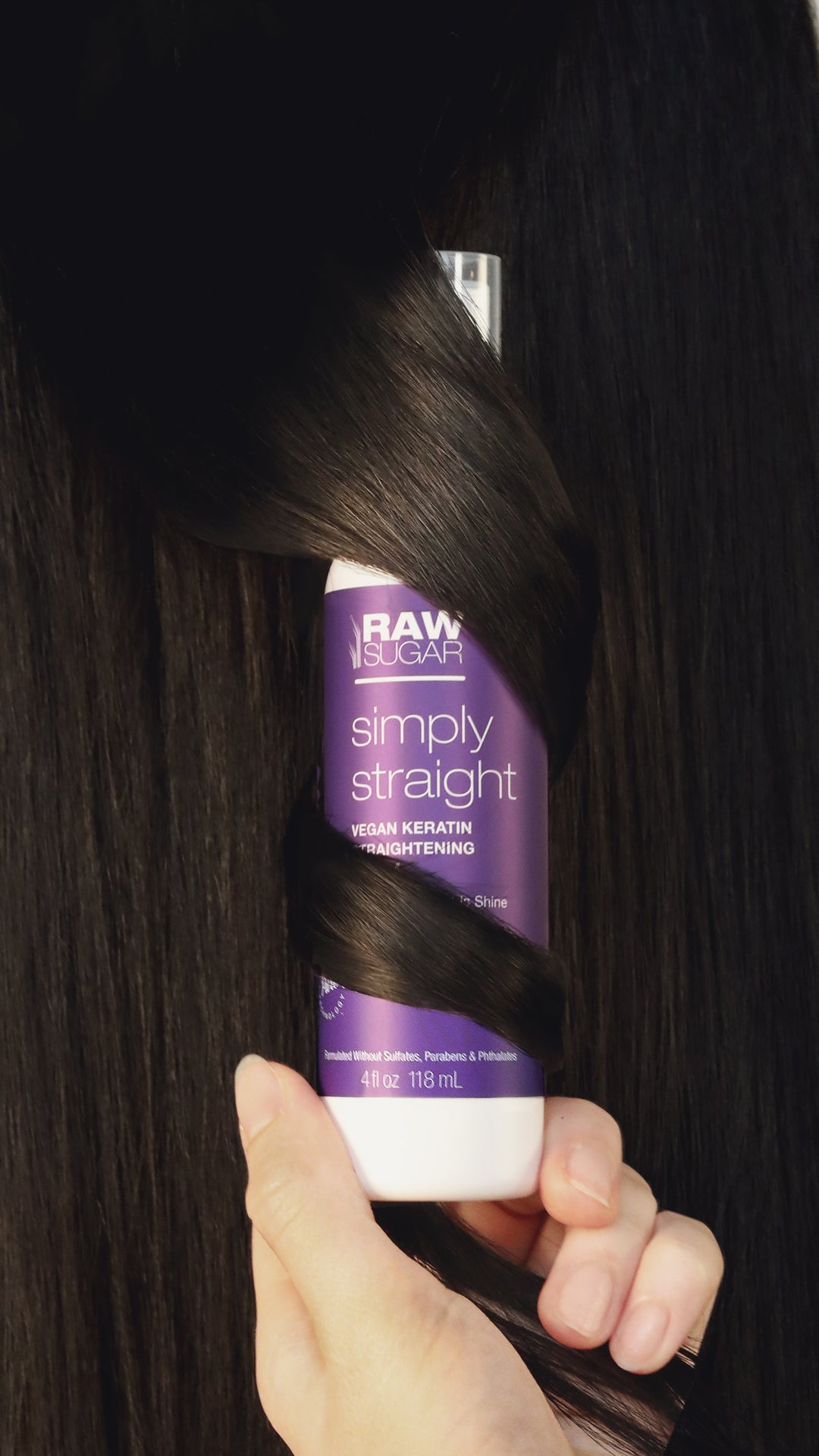 hair wrapped around simply straight bottle