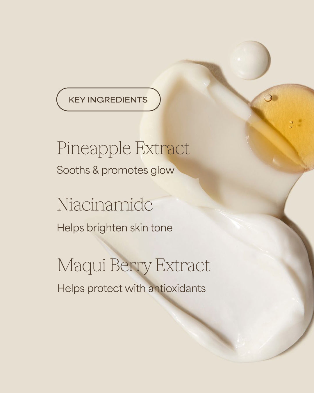 Hand Wash with key ingredients listed on a beige background, designed to help gently cleanse hands with clean ingredients.