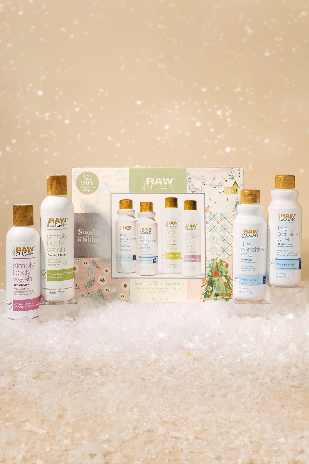 holiday Soothe & Shine Sensitive Skin Essentials Kit | 4 Piece Set