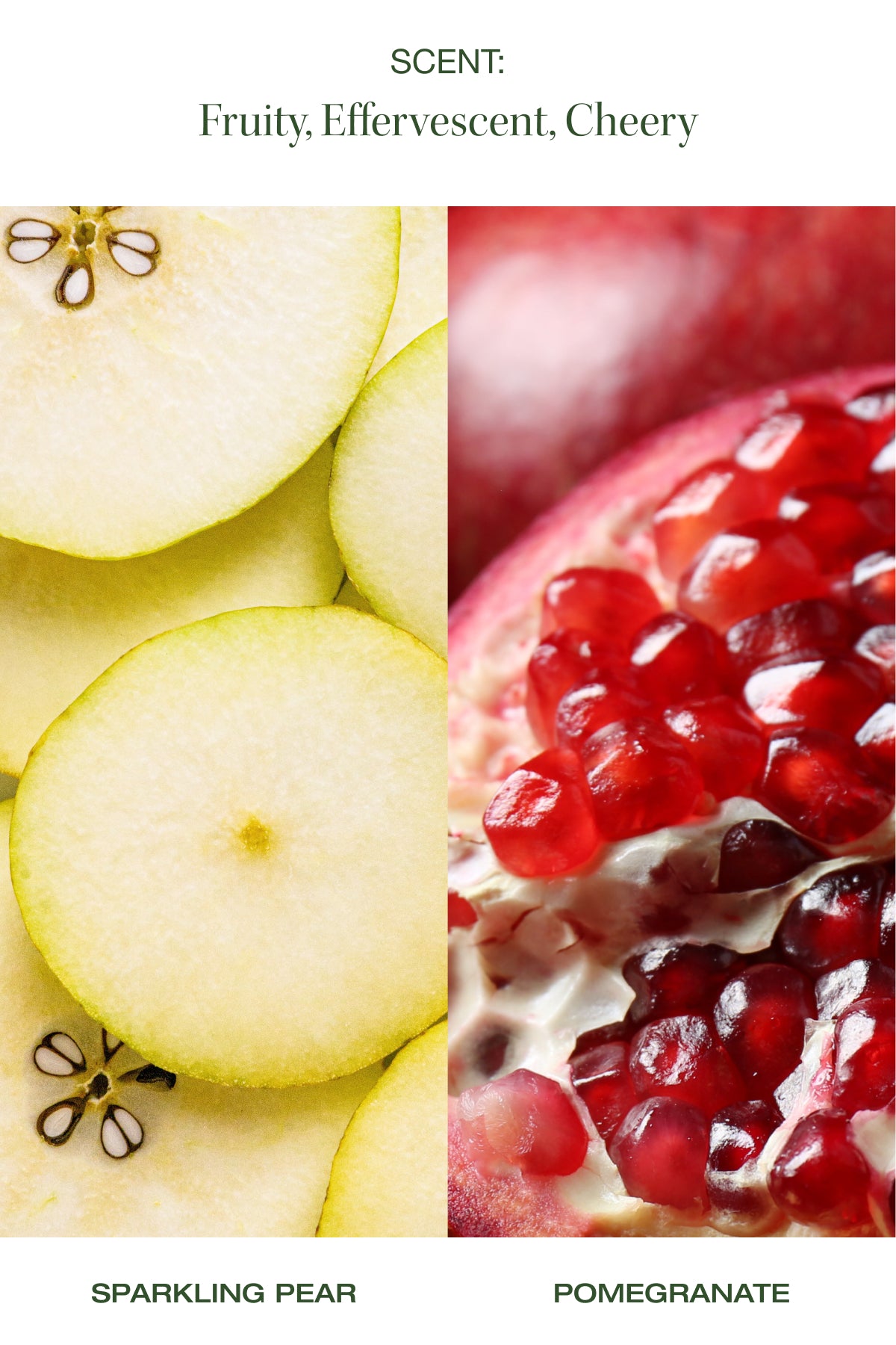 sparkling pear + pomegranate