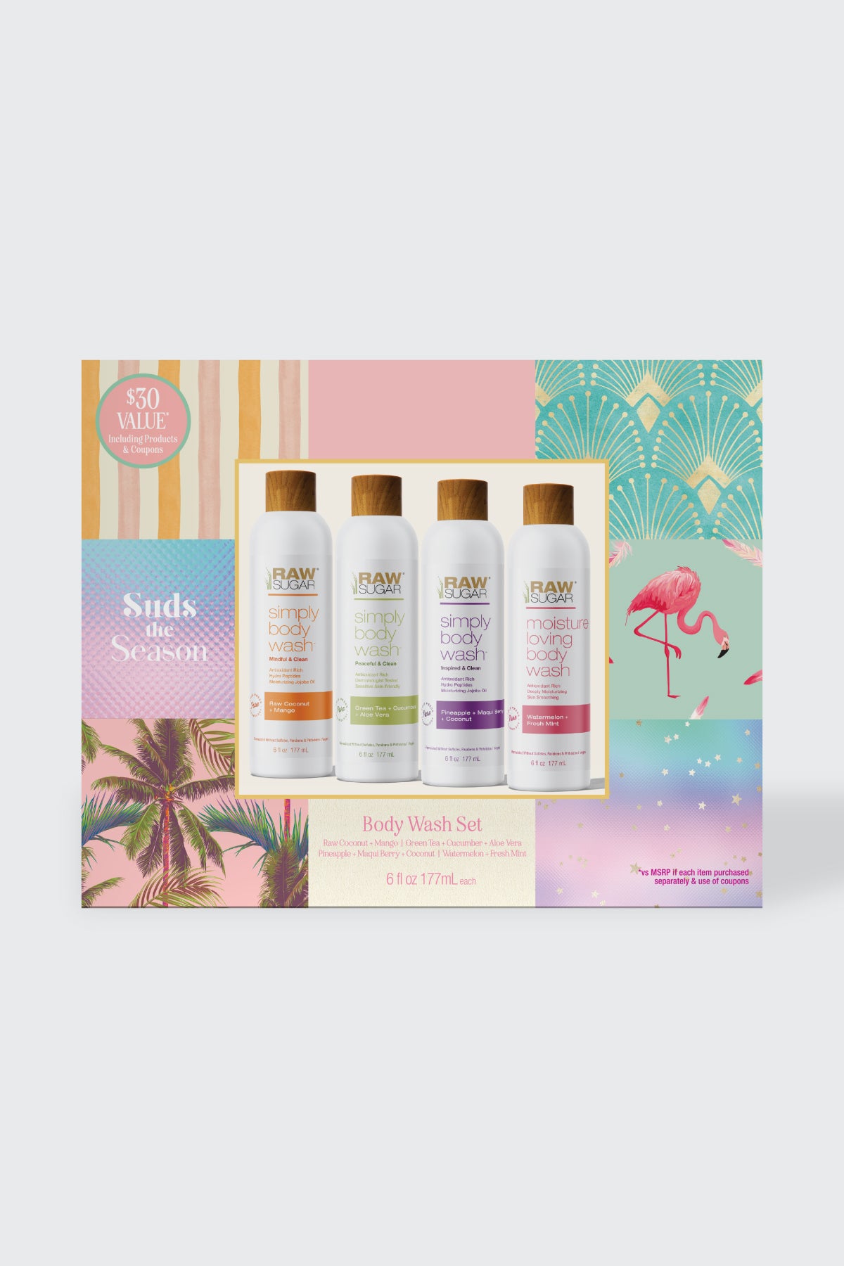 Vegan, Animal Test-Free, and formulated without SLS/SLES Parabens Body Wash Holiday Set