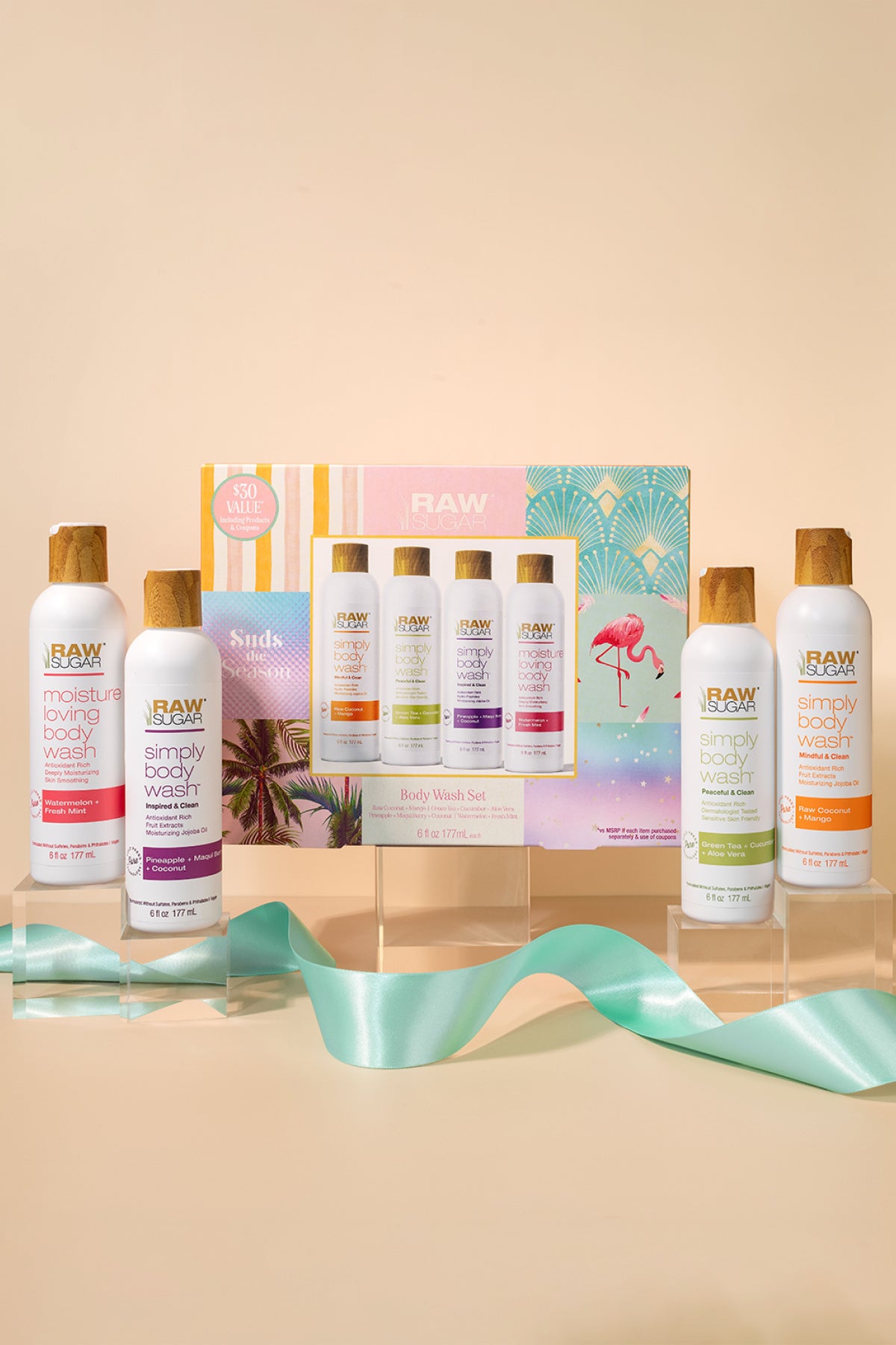 Vegan, Animal Test-Free, and formulated without SLS/SLES Parabens Body Wash Holiday Set 4 Scents