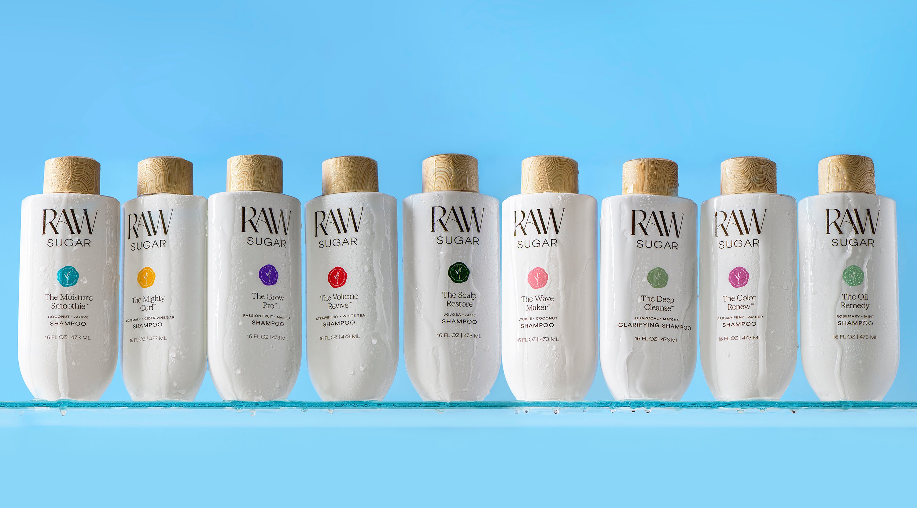 raw sugar haircare lineup, made with clean ingredients, paraben free, sulfate free