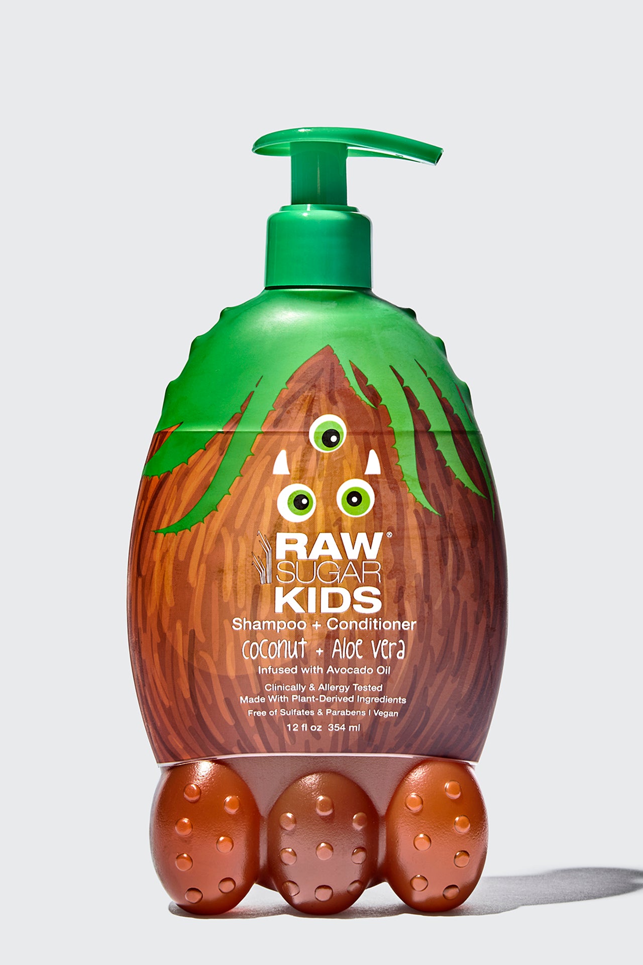 Kids' 2-in-1 Shampoo + Conditioner | Coconut + Aloe Vera 12 oz – Raw Sugar