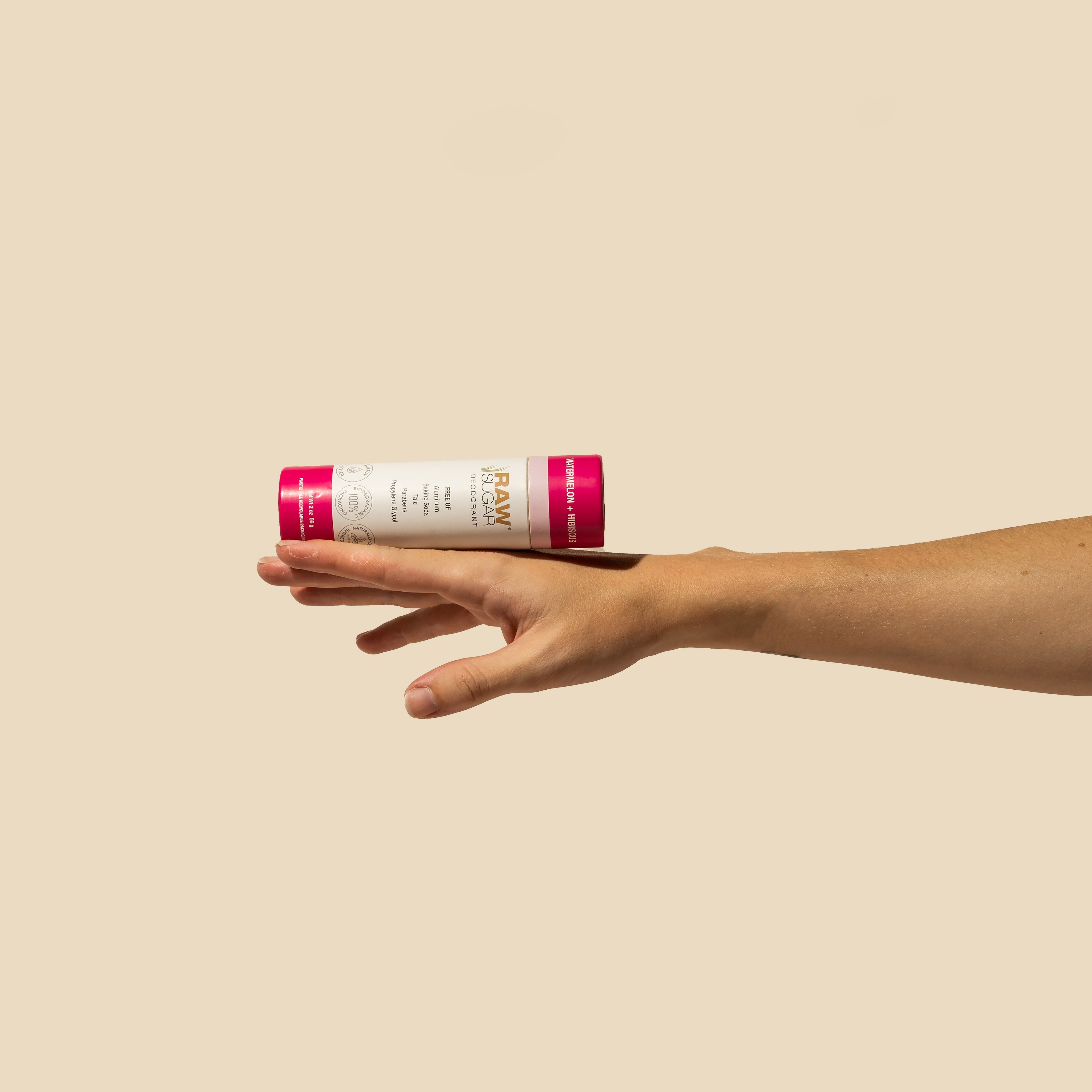 raw sugar deodorant watermelon hibiscus
