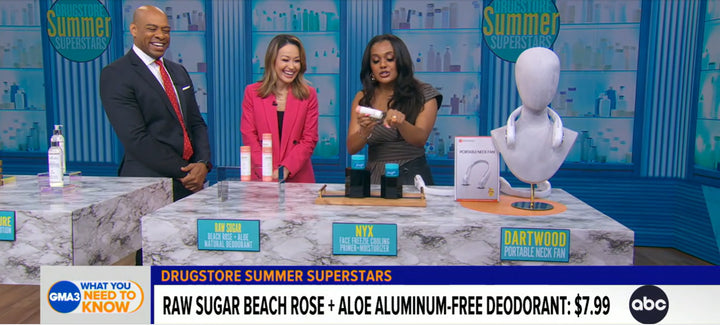 Blake Newby on Good Morning America Sharing Raw Sugar Deodorant