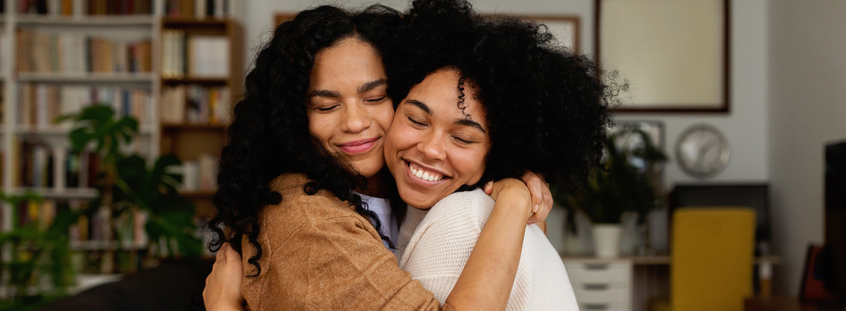 two women hugging