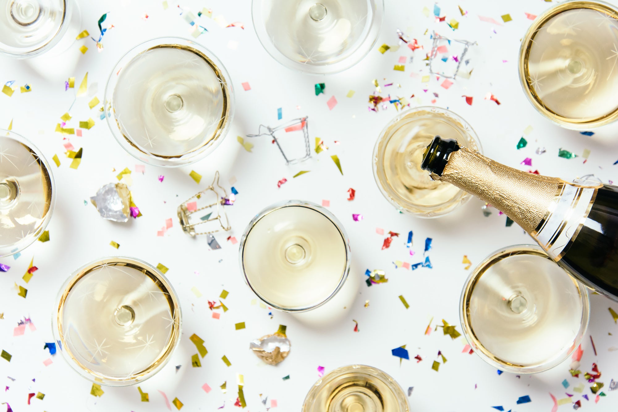 champagne and confetti