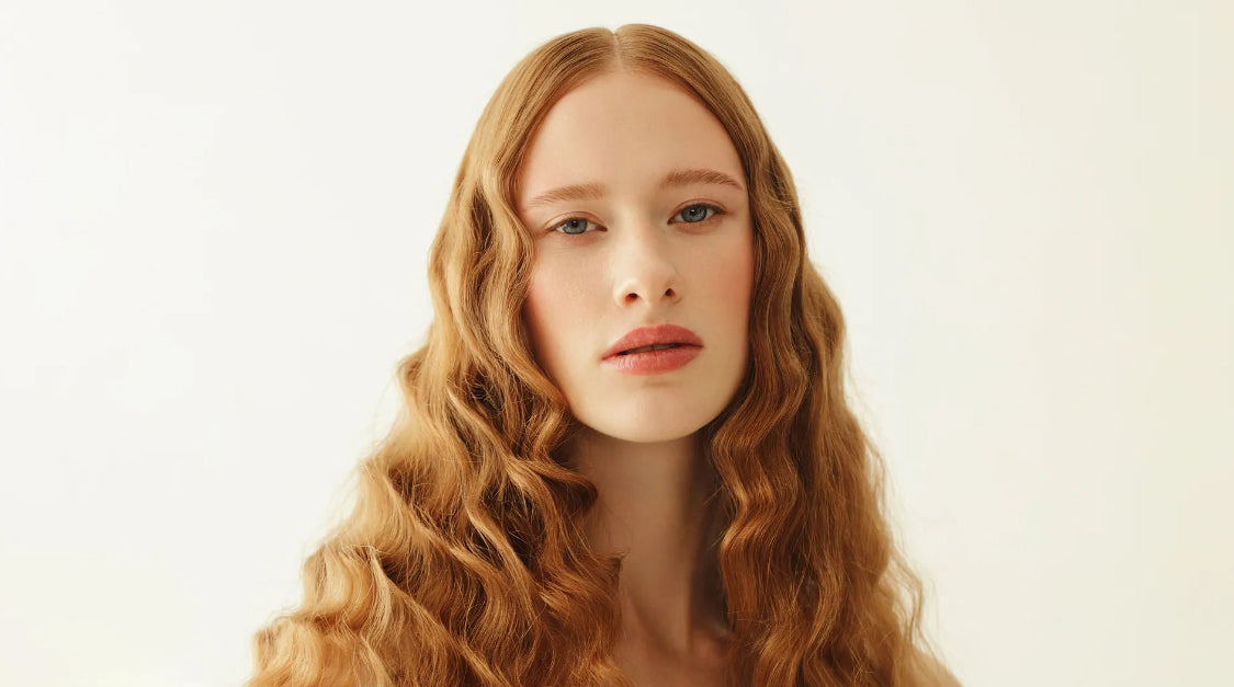 Girl with curly red hair