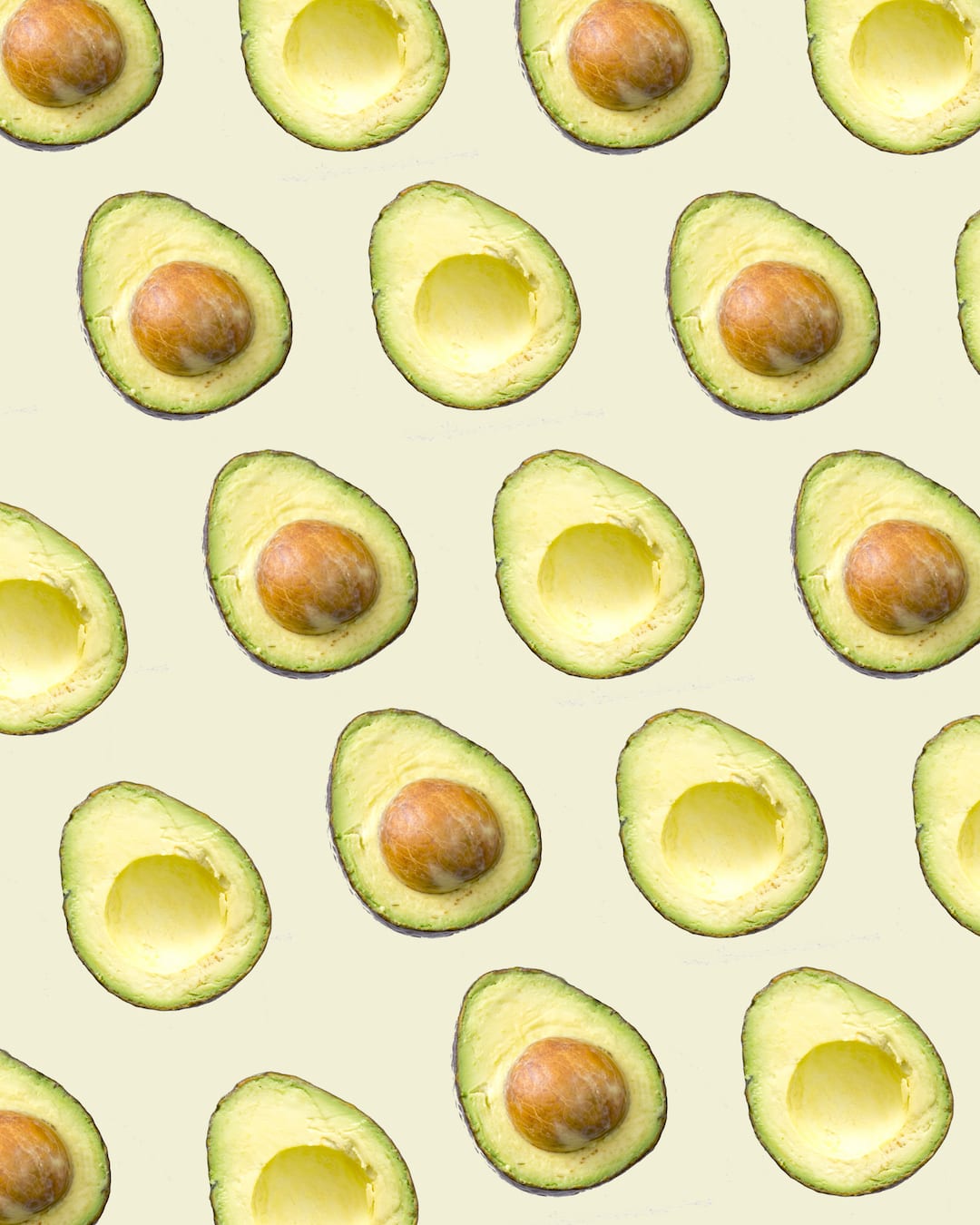 slices of avocado halves