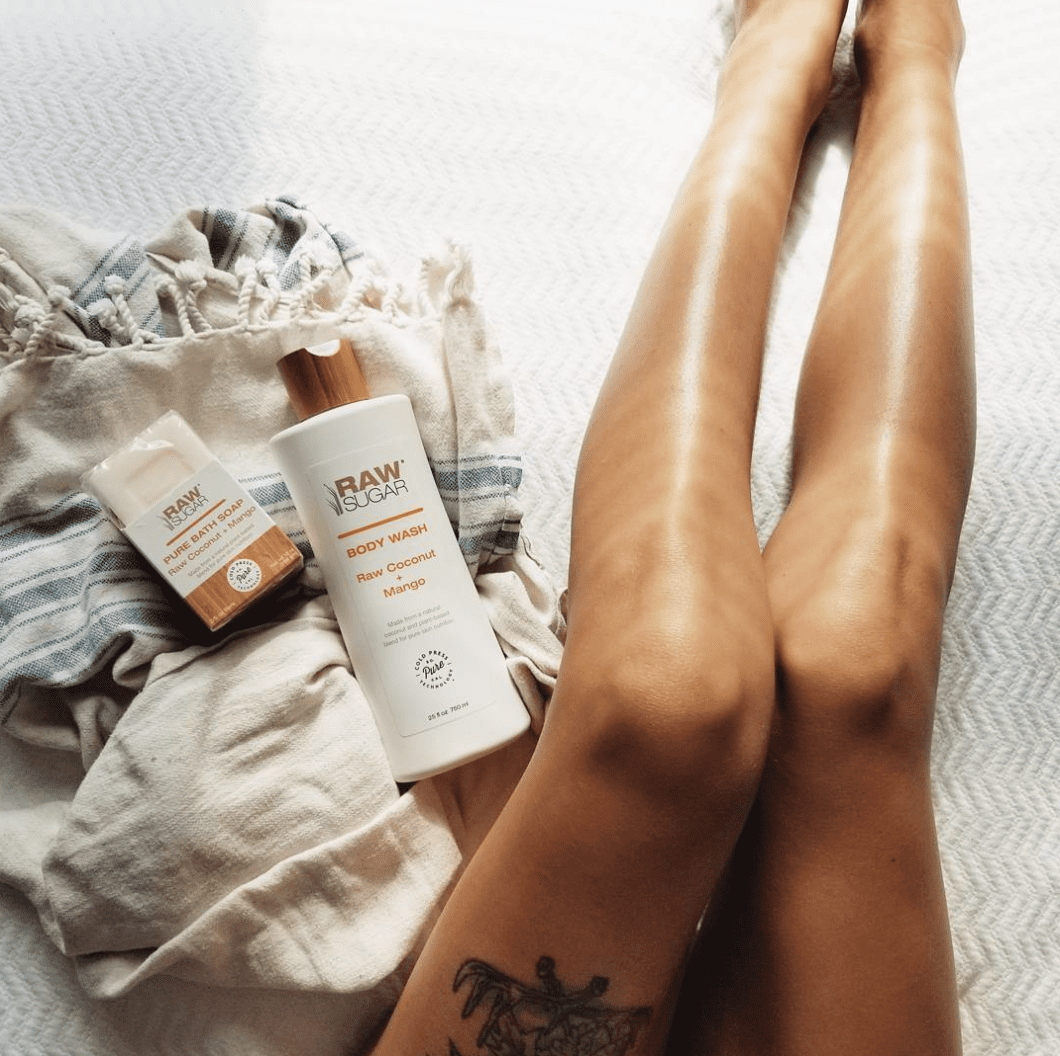 bar legs next to sulfate free body wash