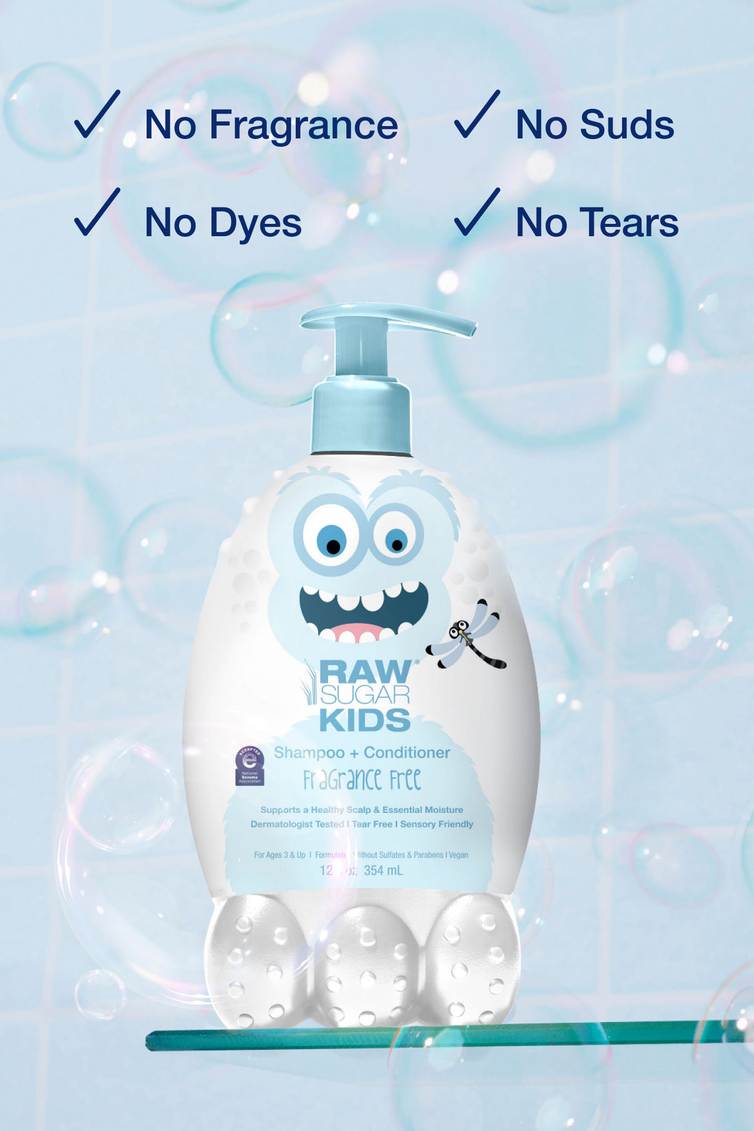 no tears no dyes fragrance free kids shampoo and conditioner