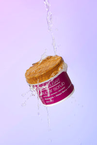 mini sugar scrub with water splashing, sulfate free, paraben free