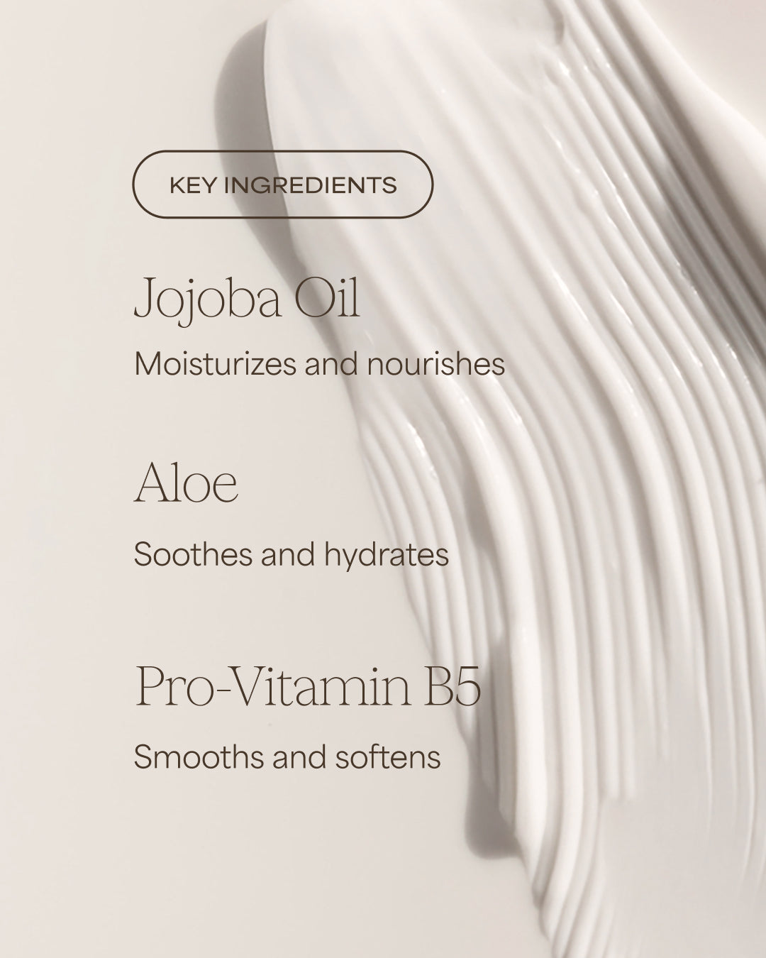 Product packaging with key ingredients listed on a light background for Scalp Restore, designed to help soothe scalp and hair with clean ingredients.