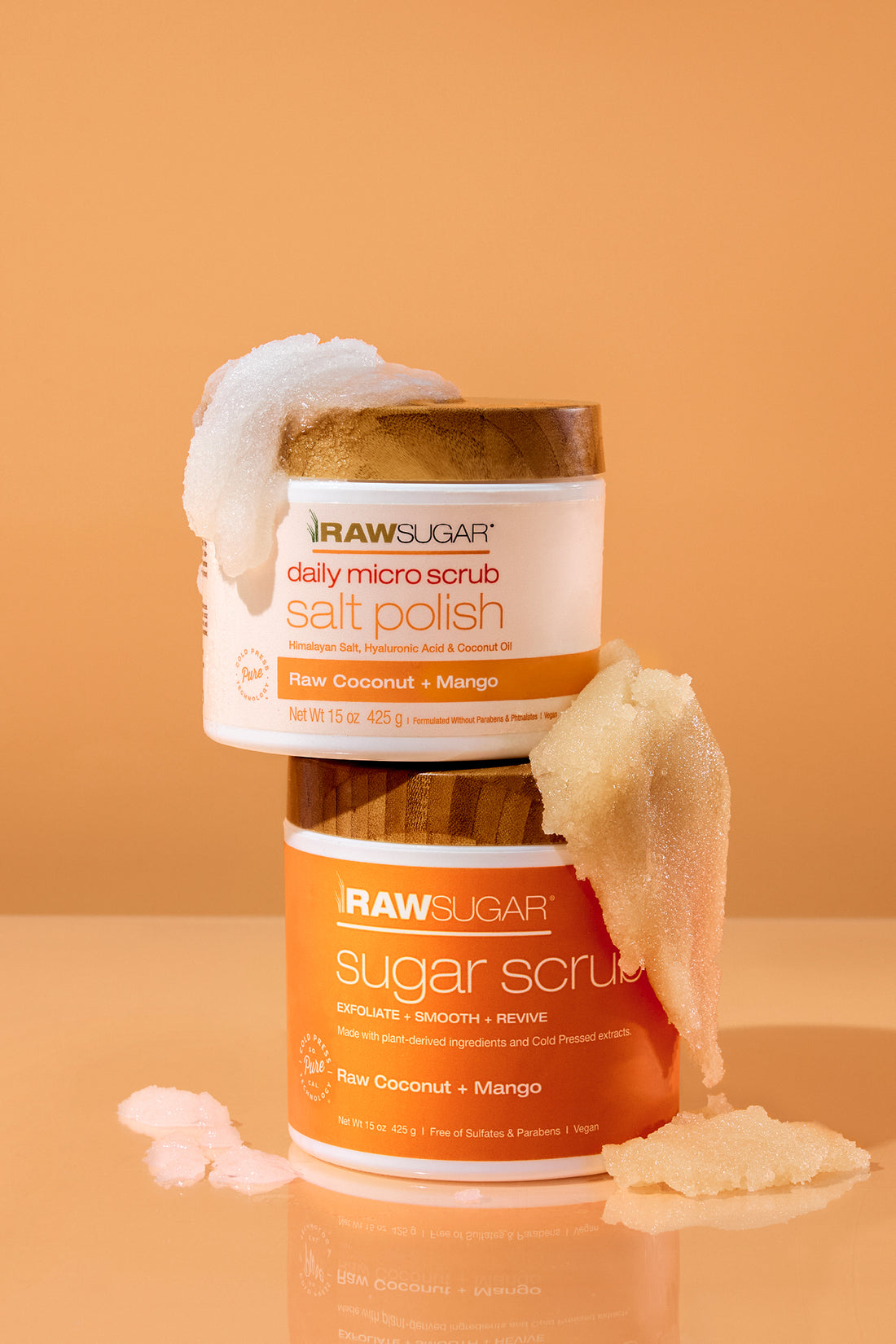 raw coconut and mango salt polish