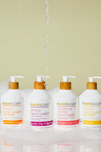 set of four hand washes made with clean good for you ingredients