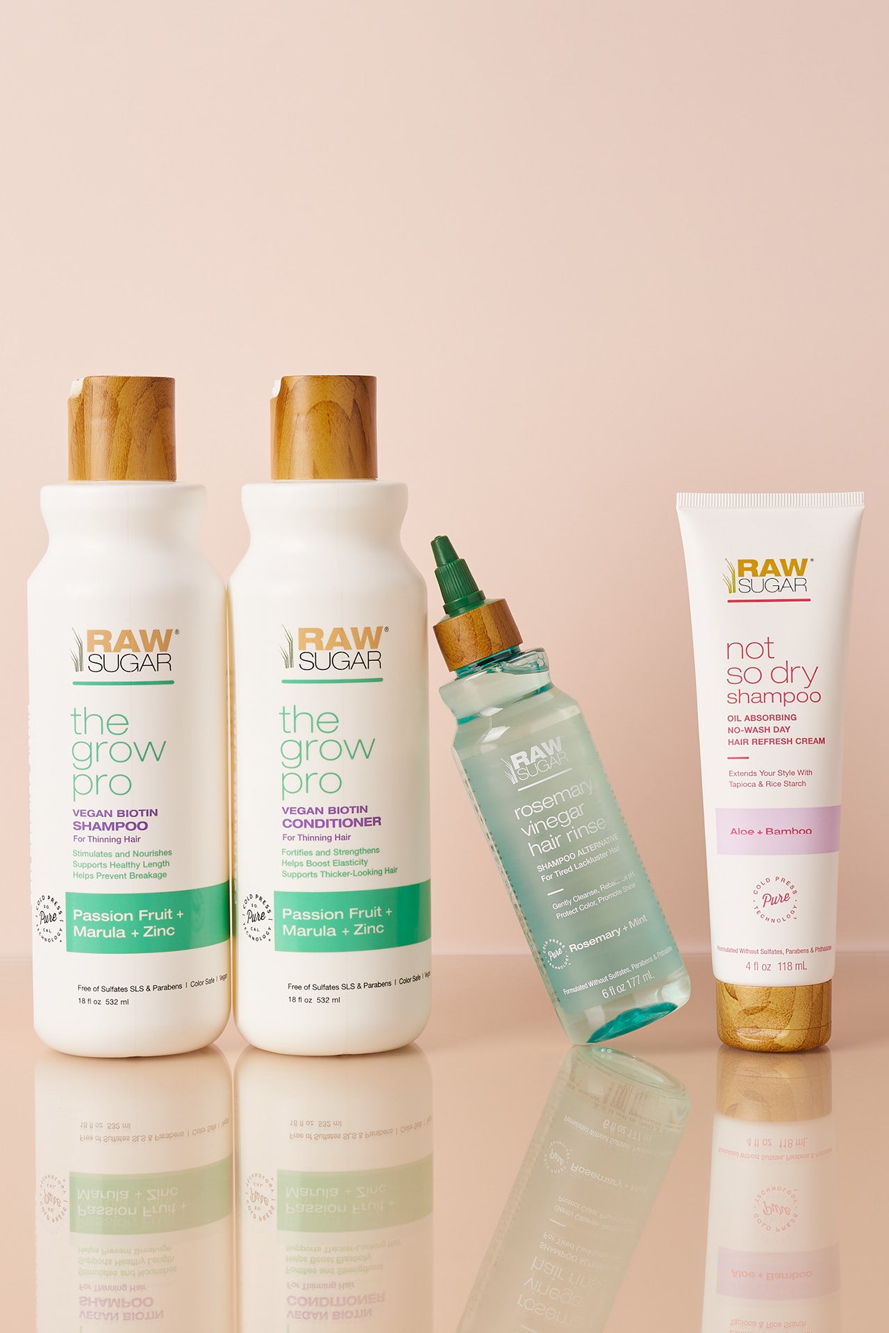 grow pro items with vinegar hair rinse and not so dry shampoo