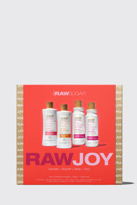 raw joy shampoo conditioner and body wash gift box
