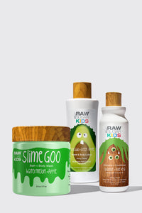 kids' products mini shampoo + conditioner, slime goo, lotion