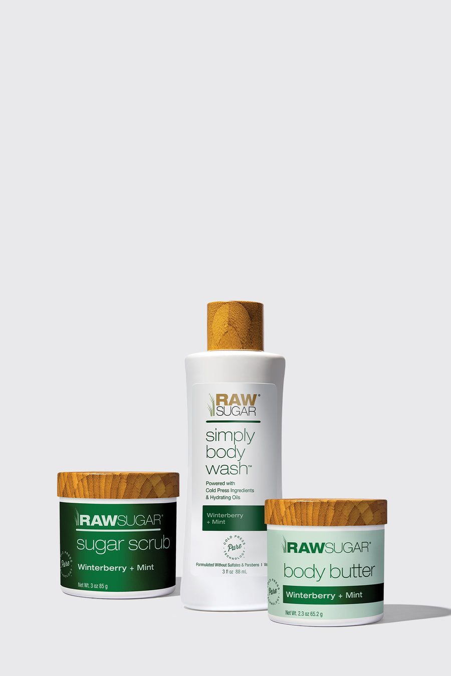 sulfate free paraben free gift set raw sugar