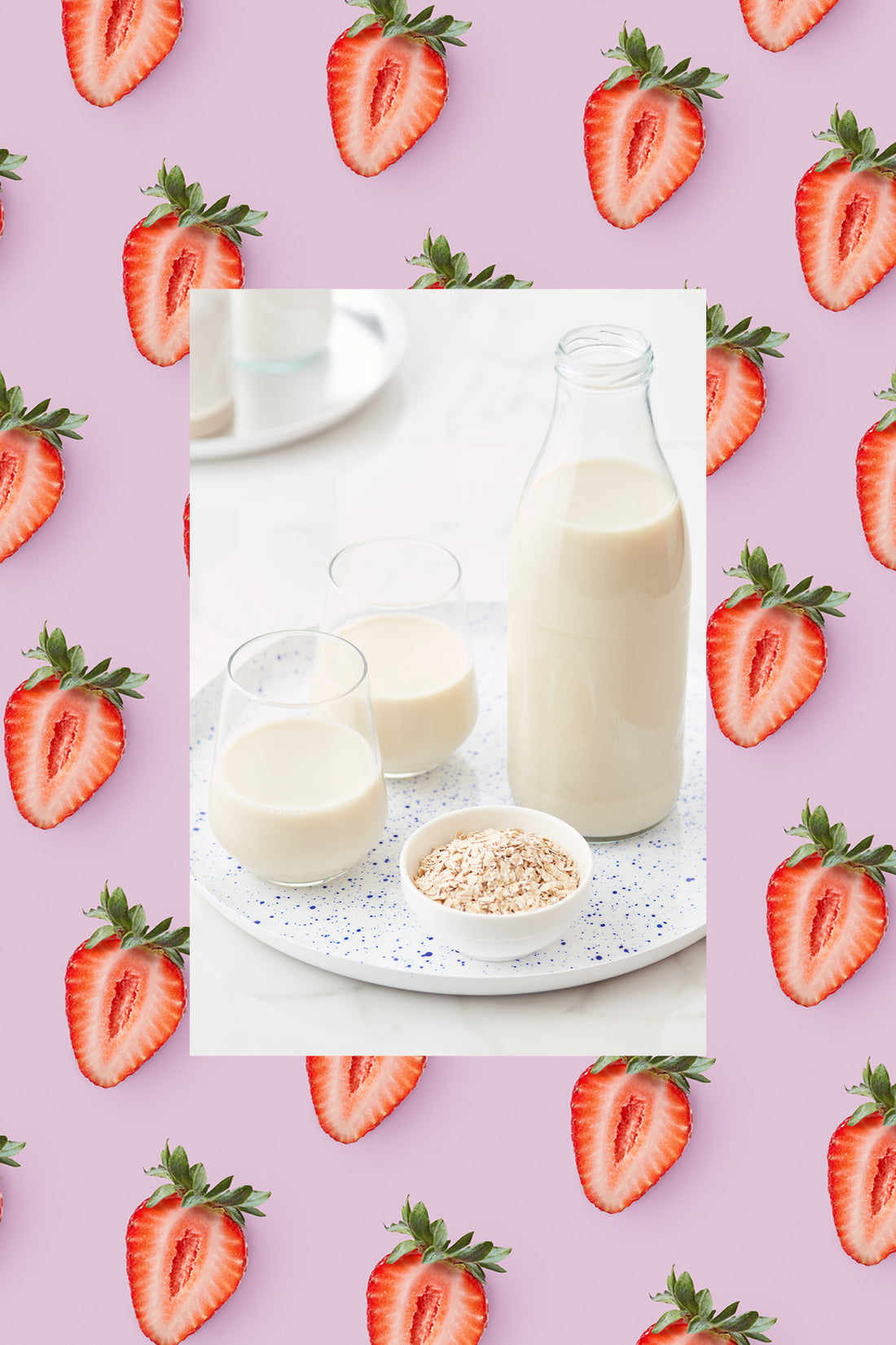  strawberry and oat milk ingredient