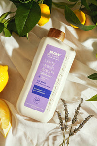 image of bath soak with lavender and lemon