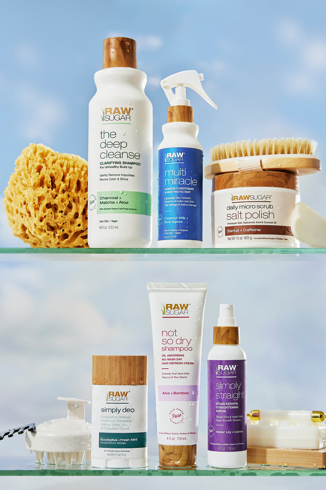 top shelf image of vegan personal care products
