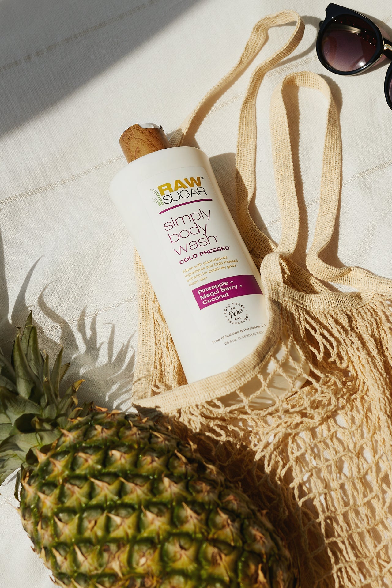 body wash next to pineapple