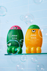 kids bottles with bubbles in front
