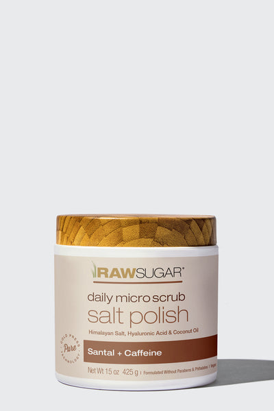 Daily Micro-Exfoliating Scrub Salt Polish - Santal + Caffeine Scrub