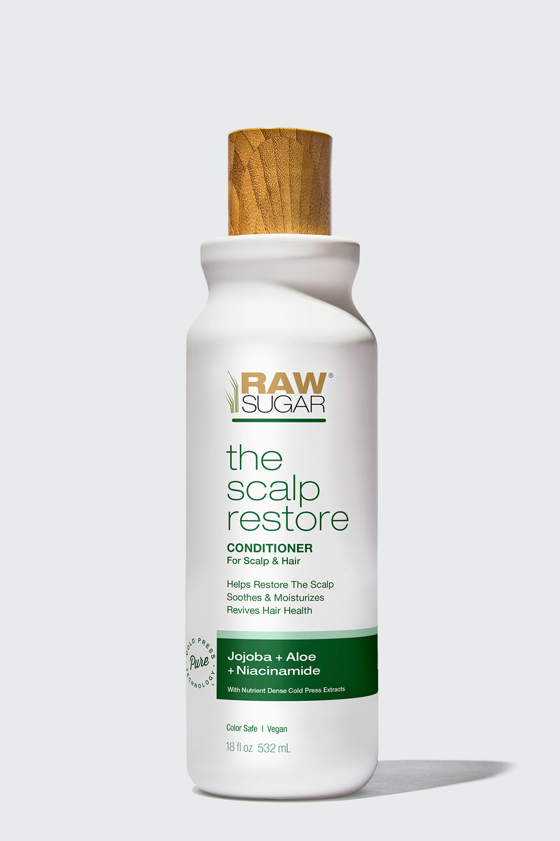 scalp restore front of bottle on white background jojoa + aloe + niacinamide