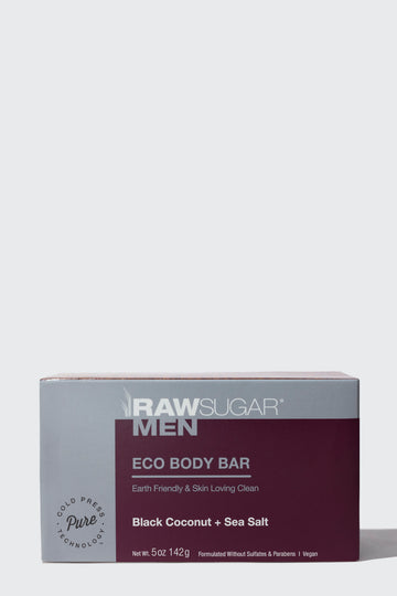 eco body bar soap men's black coconut
