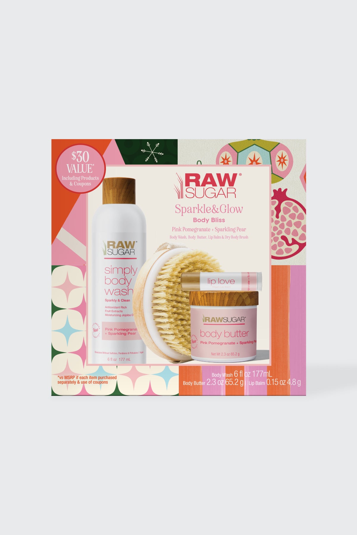 Sparkle & Glow Body Bliss Kit | Sparkling Pear + Pomegranate | 4 Piece Set