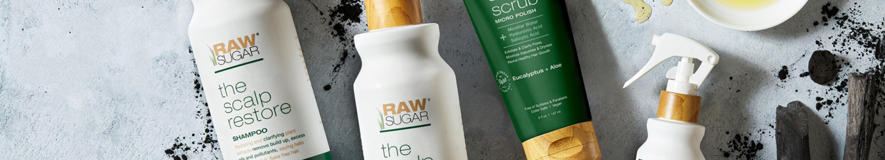 Mix of Scalp Products Lying Flat