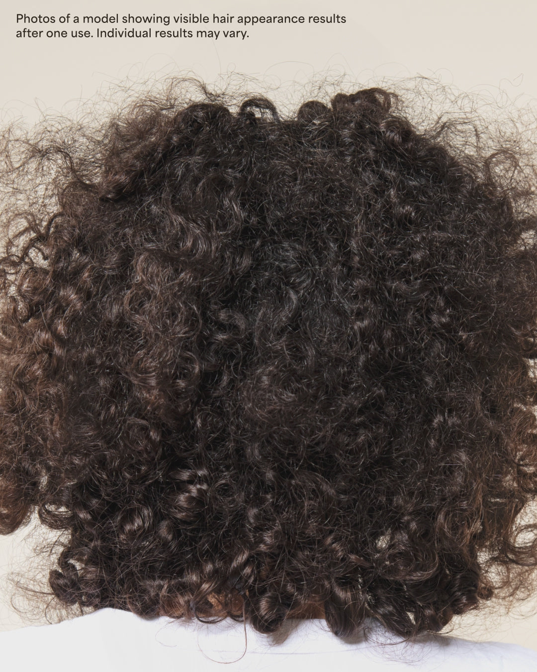 before and after using Mighty Curl, designed to help nourish hair with clean ingredients.