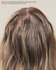 before and after of Oil Remedy Shampoo designed to help balance hair with clean ingredients.