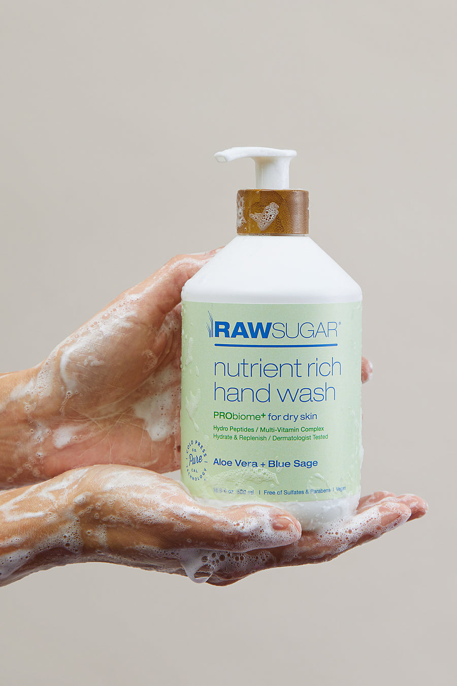 Sudsy Hands holding hand wash