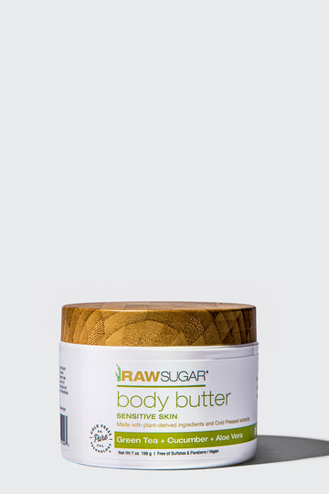 Body Butter for Sensitive Skin 7 oz | Green Tea + Cucumber + Aloe Vera