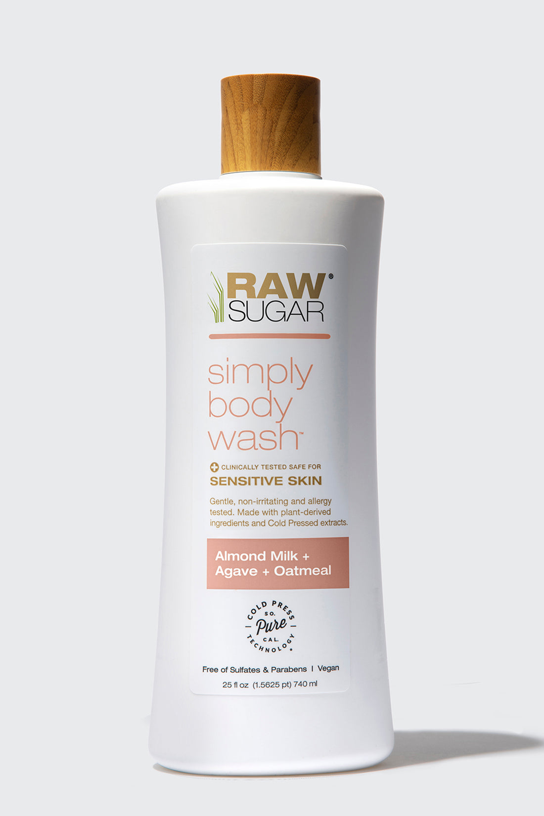 Simply Body Wash for Sensitive Skin | Almond Milk + Agave + Oatmeal | 25 oz