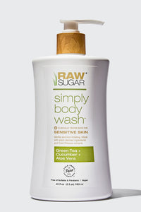 Simply Body Wash for Sensitive Skin | Green Tea + Cucumber + Aloe Vera | 40 oz