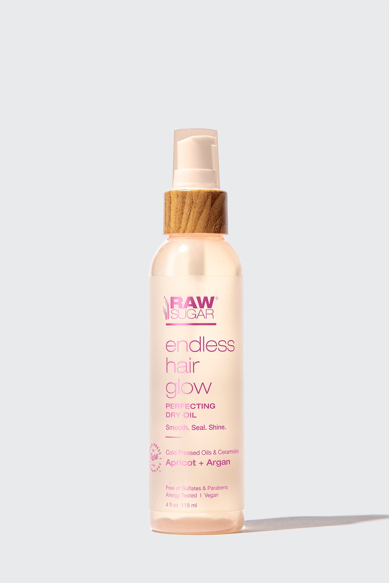 Raw Sugar Perfecting Dry Oil, Endless Hair Glow, Apricot + Argan - 4 fl oz 118 ml