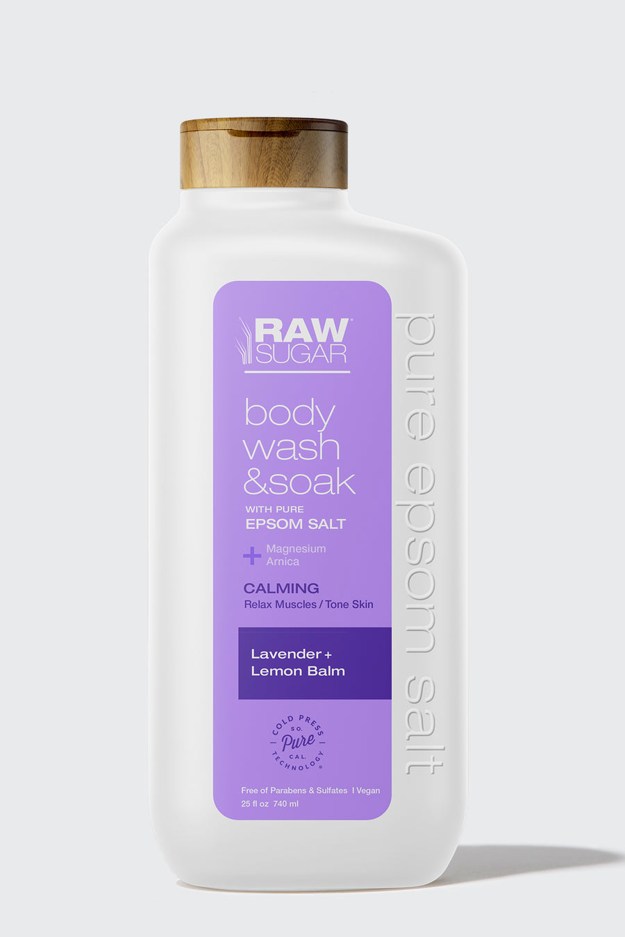 Raw Sugar Body Wash & Soak with Pure Epsom Salt, Lavender + Lemon Balm - 25 fl oz