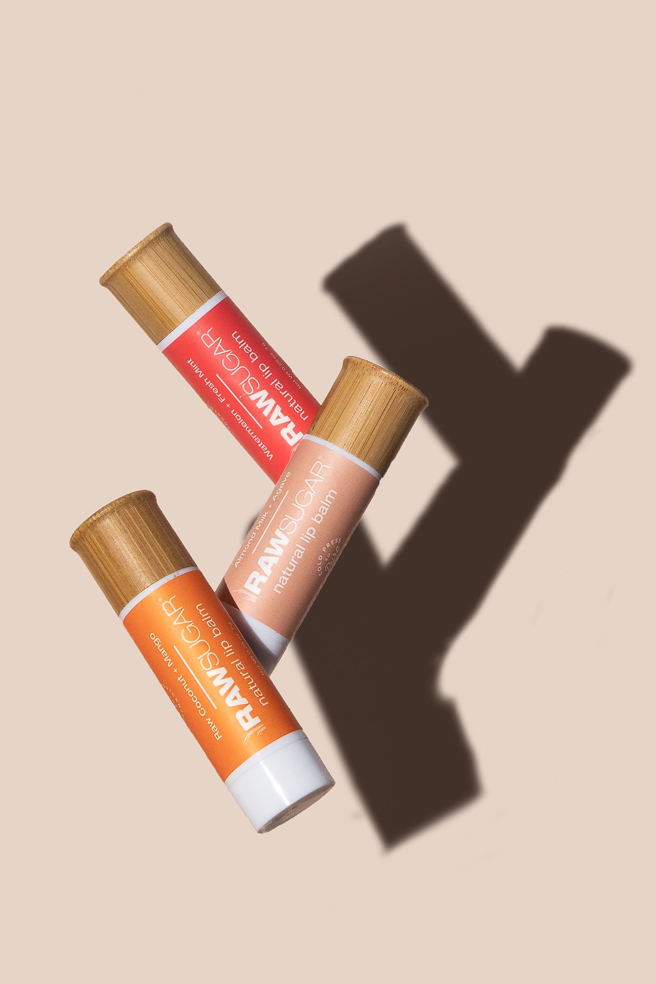 Fun rows of colorful assorted scent lip balms