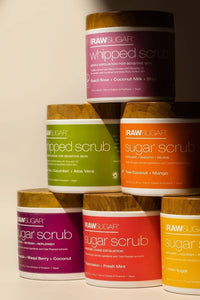 Stack of Raw Sugar Scrub 